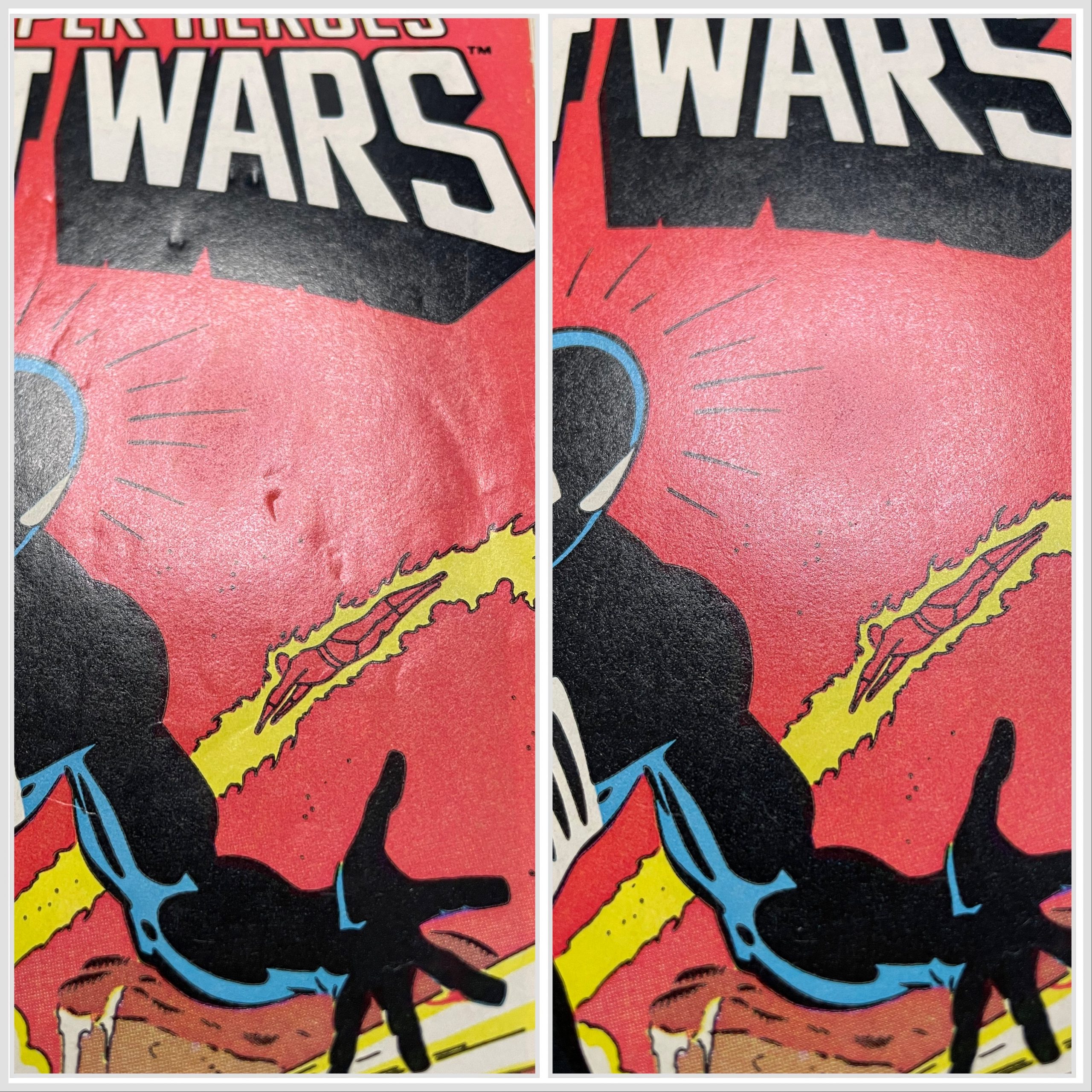 Comic Book indents removed by comic pressing service
