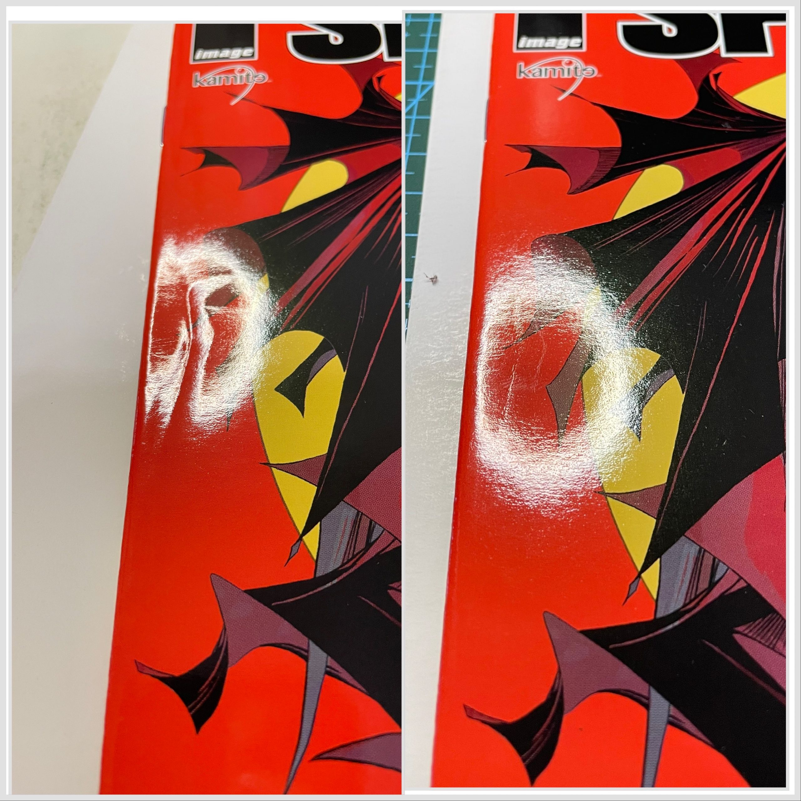 Comic Presser of comic book foil covers