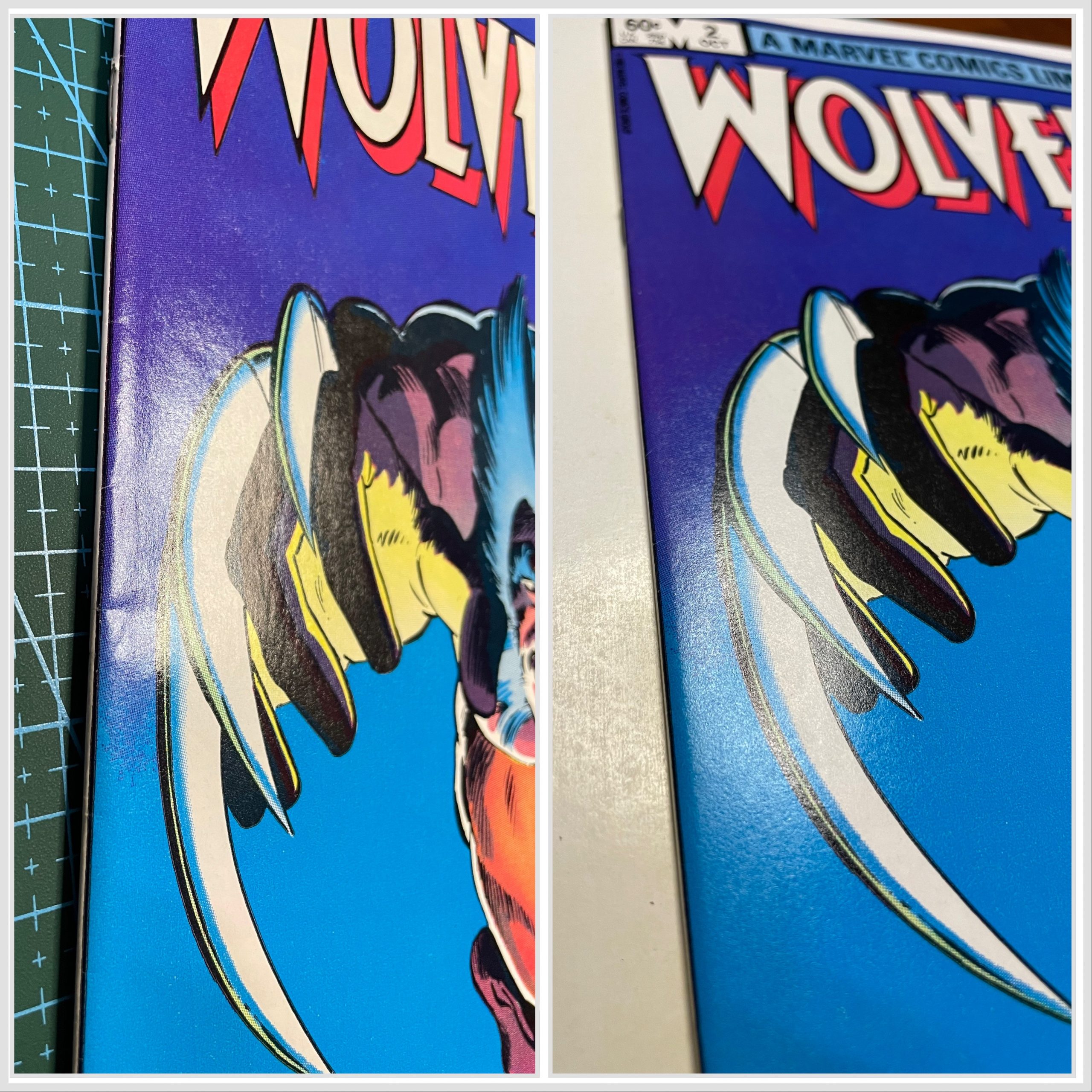 Comic pressing to remove comic book ticks and pressing spine roll