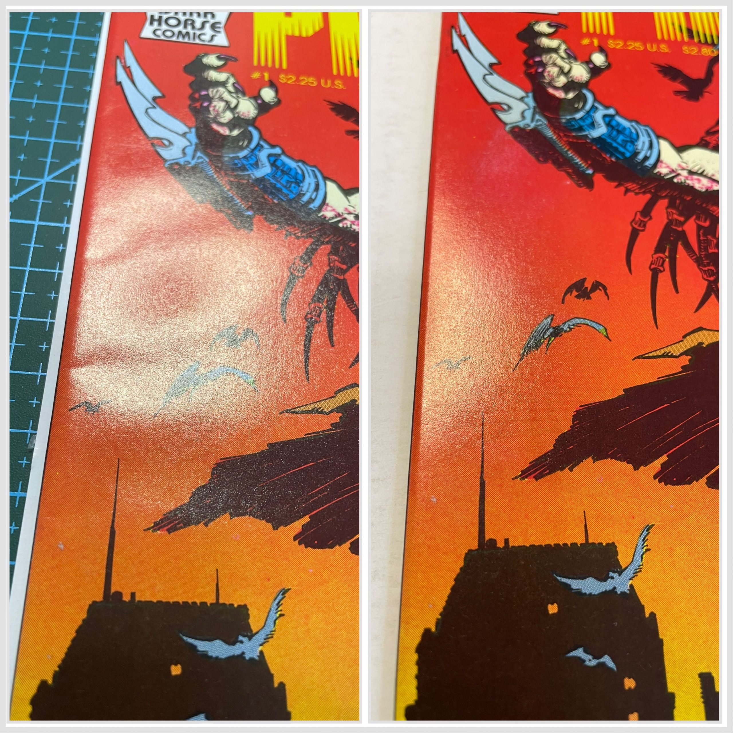 Comic Book Pressing for spine tick removal by Palm Beach Comic Presser.