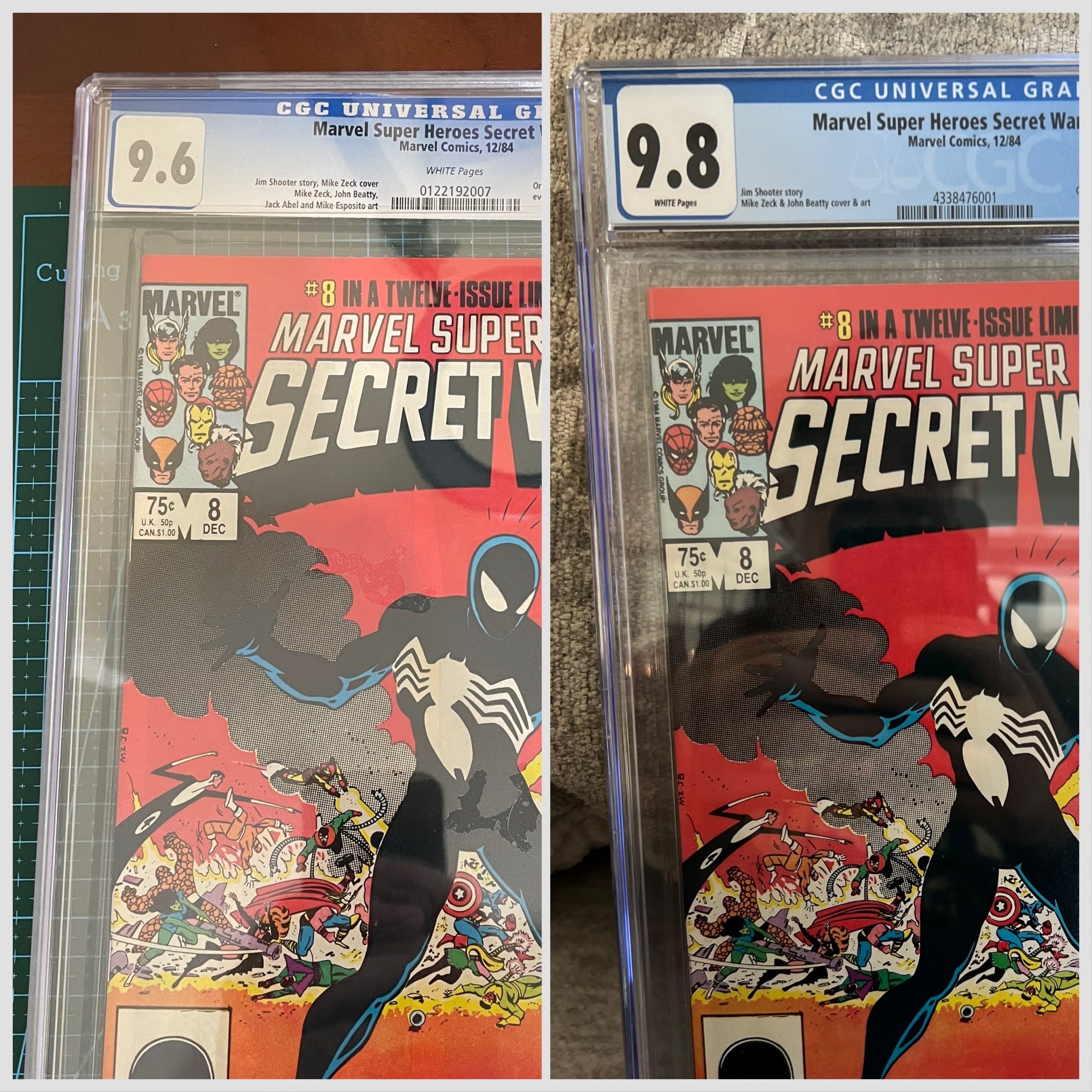 Comic pressing to remove defects in CGC graded comics